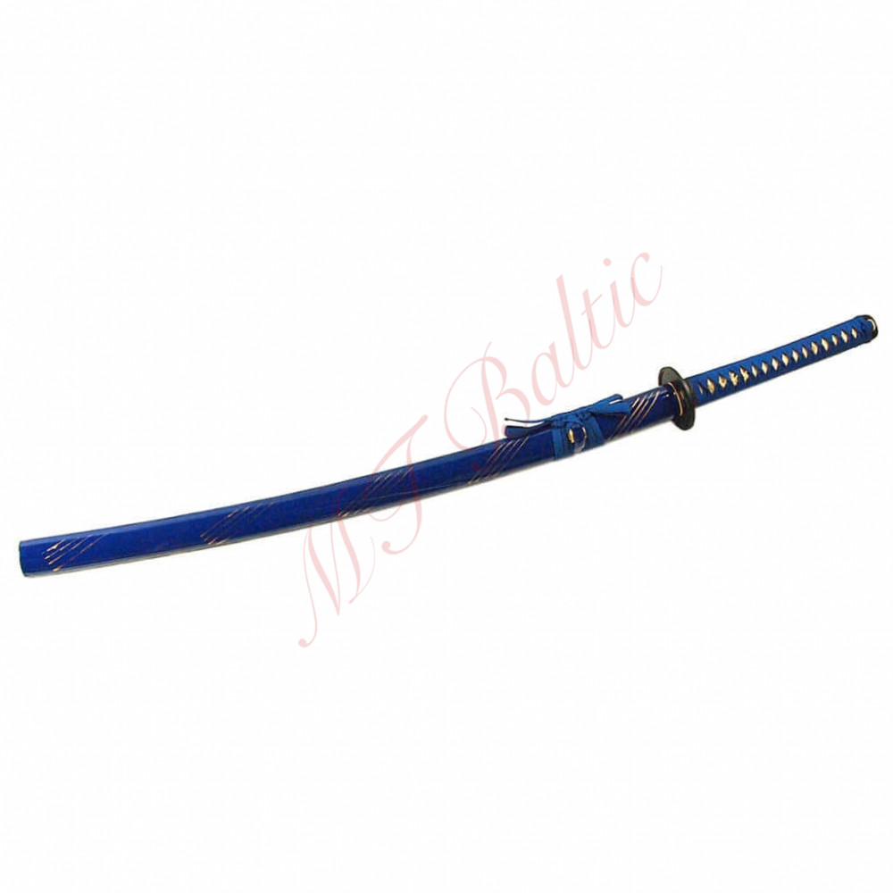 Blue Katana samurajų kardas 1045 anglies plienas